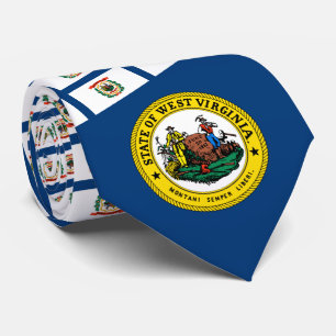 West Virginia Flag & Siegel, Fahne West Virginia Krawatte