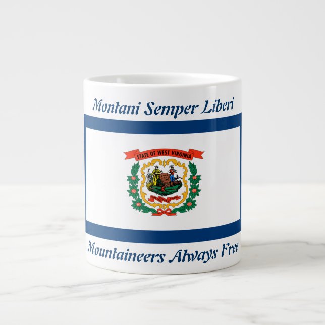 West Virginia Flag und Motto 20 oz Tasse (Vorderseite)
