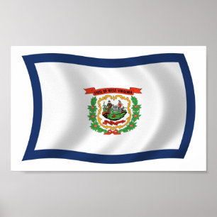West Virginia Flagge Poster Druck