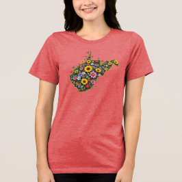 West Virginia Floral Staat T - Shirt - Wild & Wond
