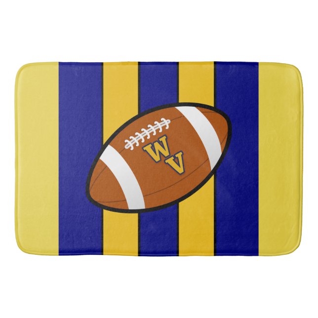 West Virginia Football Blue and Gold Pride Badematte (Vorderseite)
