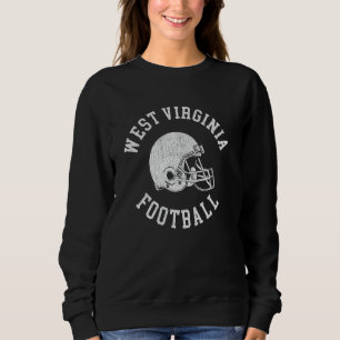 West Virginia Football Throwback Football Helm R Sweatshirt