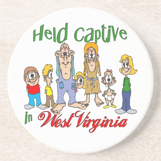 West Virginia Funny Trailer Park Sandstone Unterse Sandstein Untersetzer (Vorne)