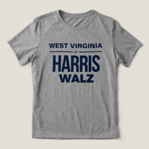 West Virginia für Harris Walz Tri-Blend Shirt