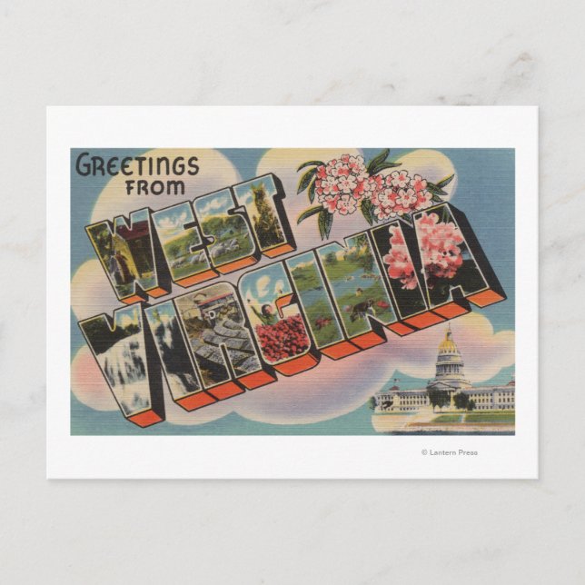 West Virginia (Gebäude Hauptstadt) Postkarte (Vorderseite)