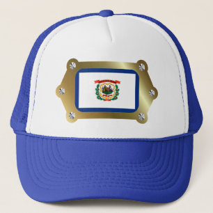 West Virginia gerahmt Flag Hat Truckerkappe