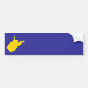 West Virginia Gold und Blau Autoaufkleber