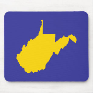 West Virginia Gold und Blau Mousepad