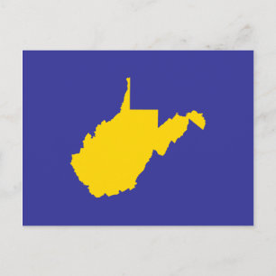 West Virginia Gold und Blue Postkarte