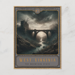West Virginia Gothic Art Postkarte