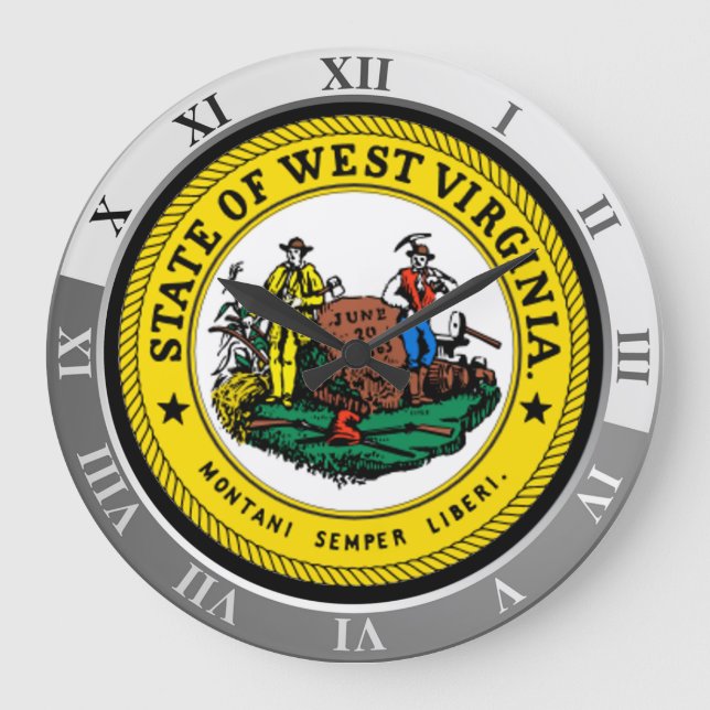 West Virginia Große Wanduhr (Vorderseite)