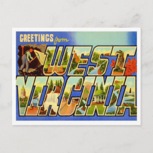 West Virginia Grüße aus den US-Bundesstaaten Postkarte