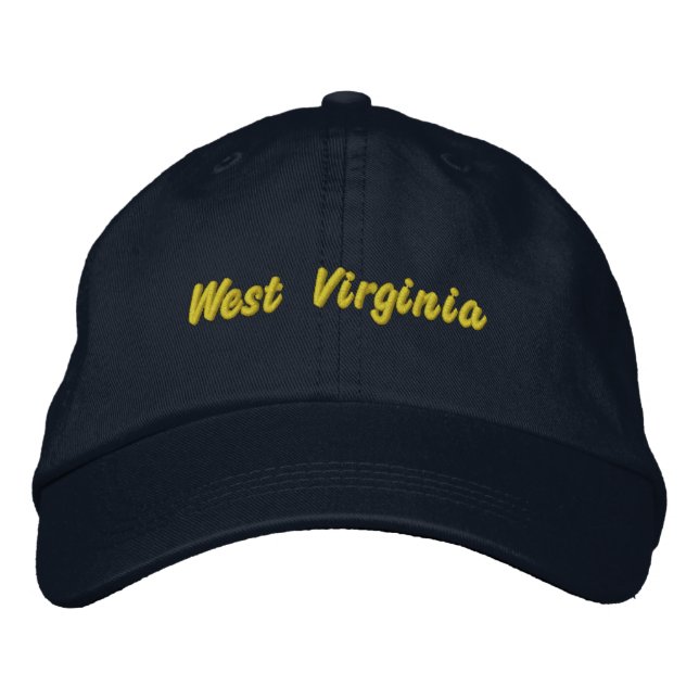 West Virginia Hat Bestickte Kappe (Vorderseite)