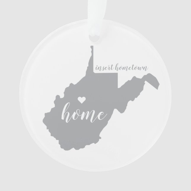 West Virginia Heimat Personalisiertes Ornament (Vorderseite)