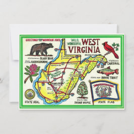 West Virginia Illustriert Map Moving Ankündigung