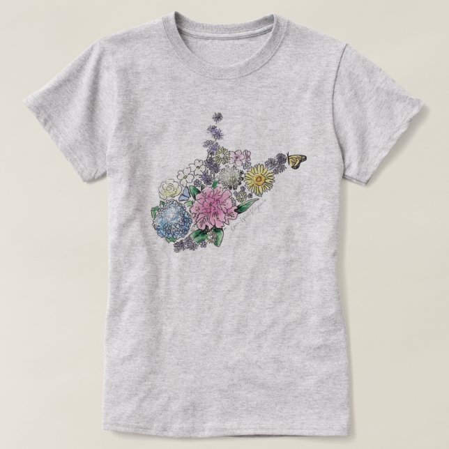 West Virginia in Bloom T-Shirt (Design vorne)