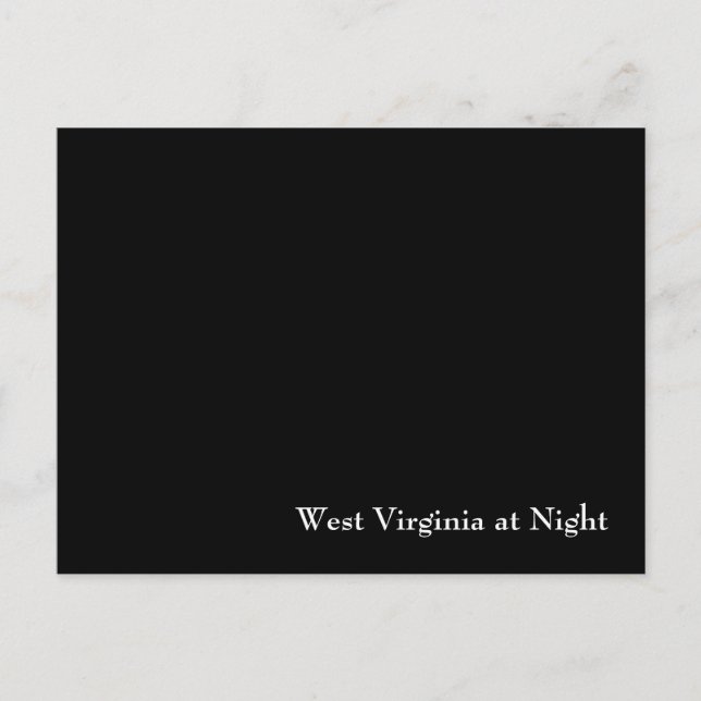 West Virginia in der Nacht Postkarte (Vorderseite)