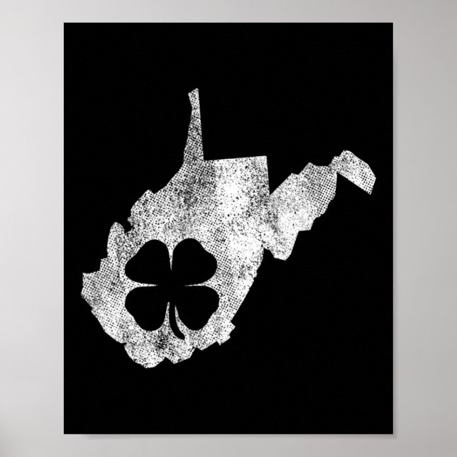 West Virginia Irischer Shamrock St. Patrick's Day  Poster (Vorne)