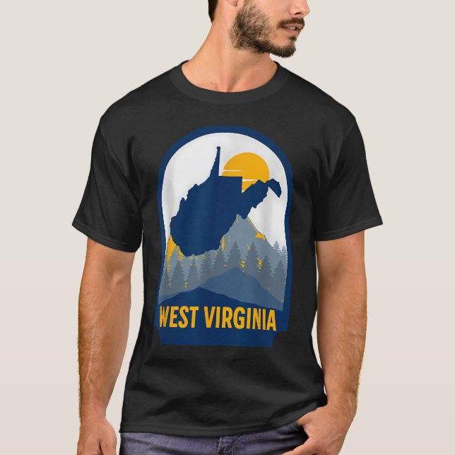 West Virginia Karte Home T-Shirt (Vorderseite)