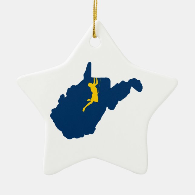 West Virginia Klettern Keramik Ornament (Vorne)