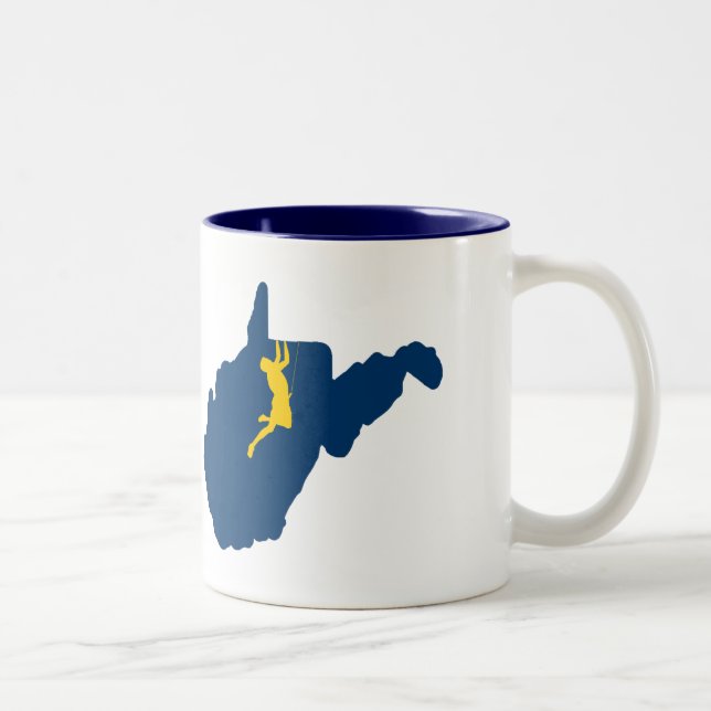 West Virginia Klettern Zweifarbige Tasse (Rechts)