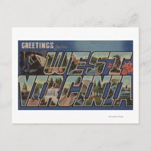 West Virginia (Kohlebergwerk) - Große Briefszenen Postkarte
