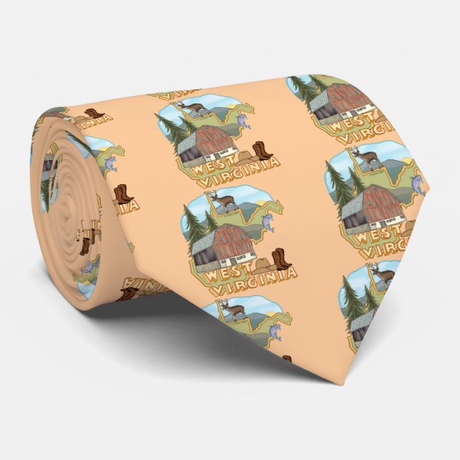 West Virginia Krawatte (Gerollt)