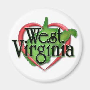 West Virginia Liebe Hug Magnet