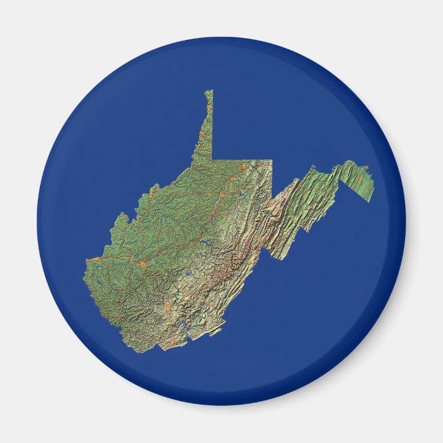 West Virginia Map Magnet (Vorne)