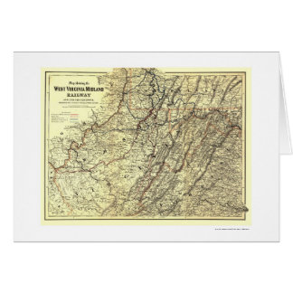 West Virginia Midland Railroad Karte 1883