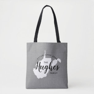 West Virginia Monogram Staat Tote Bag