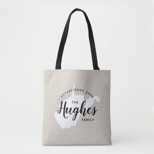 West Virginia Monogram Staat Tote Bag (Vorderseite)