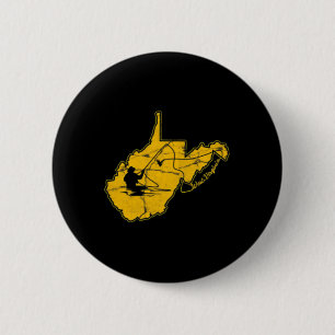 West Virginia Mountain Gold and Blue Fly Fishing F Button