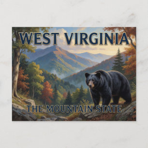 West Virginia Mountain State Wildlife-Geschenk Postkarte