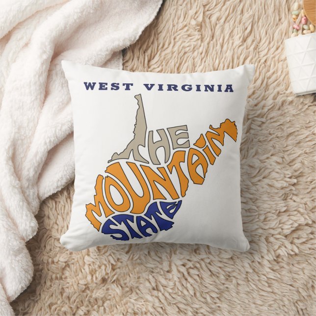 West Virginia Nickname Word Art Kissen (Decke)