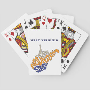 West Virginia Nickname Word Art Spielkarten