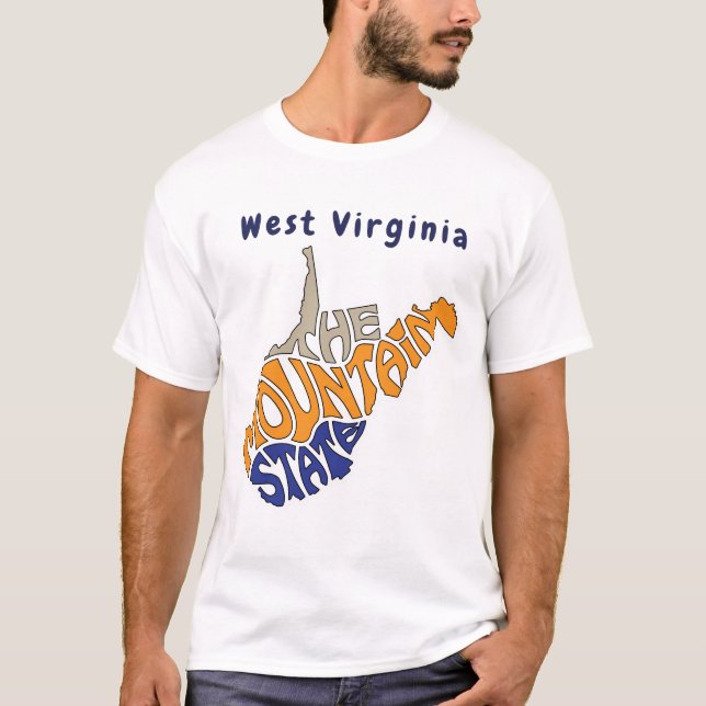 West Virginia Nickname Word Art T-Shirt (Vorderseite)