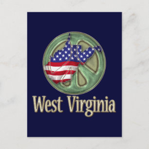 West Virginia Peace Staat Postkarte