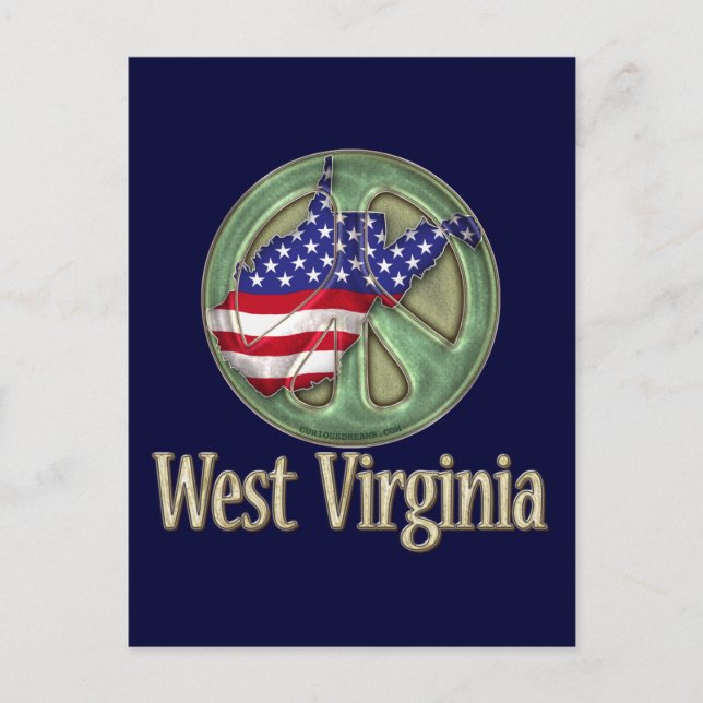 West Virginia Peace Staat Postkarte (Vorderseite)