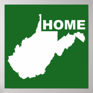 West Virginia Poster Schild für Zuhause außerhalb 