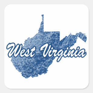 West Virginia Quadratischer Aufkleber