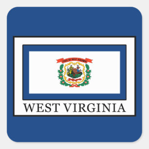 West Virginia Quadratischer Aufkleber