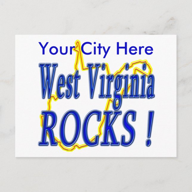West Virginia Rocks ! Postkarte (Vorderseite)
