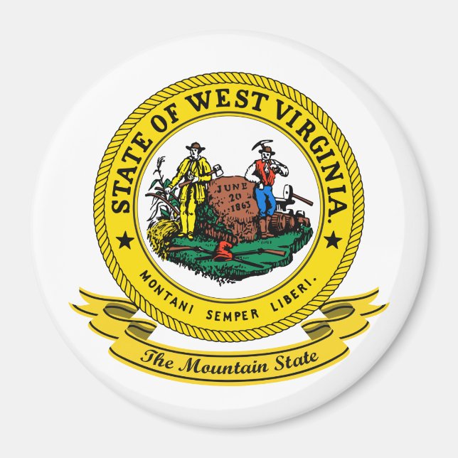 West Virginia Siegel Magnet (Vorne)