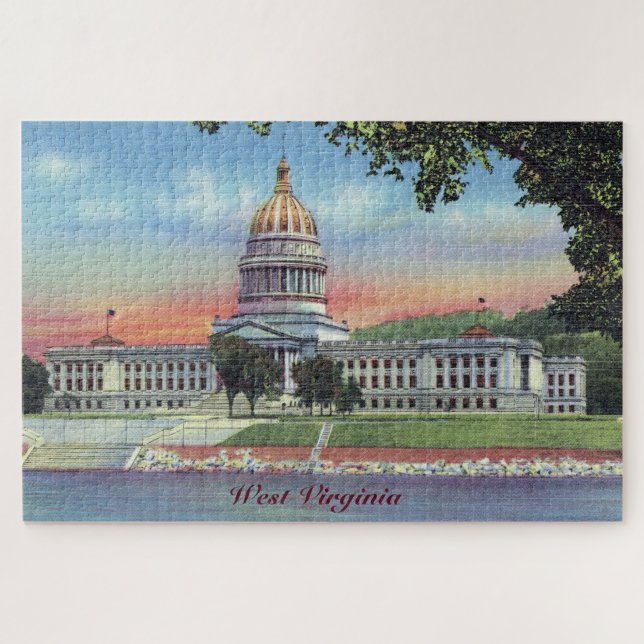 West Virginia Staat Hauptstadt Grosses Puzzle (Horizontal)