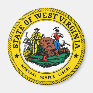 West Virginia Staat Siegel Magnet