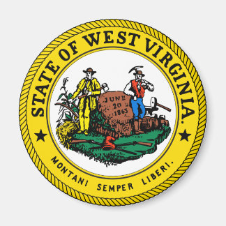 West Virginia Staat Siegel Magnet