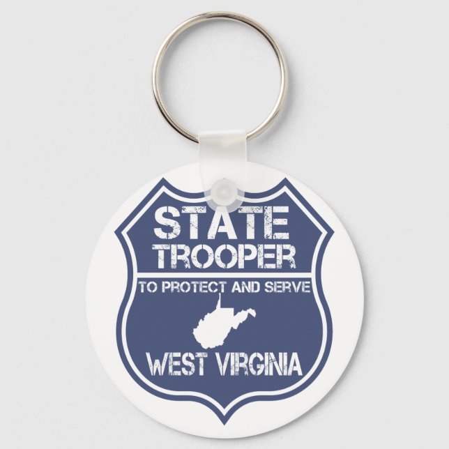 West Virginia Staat Trooper schützen und bedienen Schlüsselanhänger (Vorderseite)