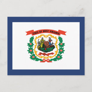 West Virginia Staatsflagge Mountaineer Freiheit Postkarte
