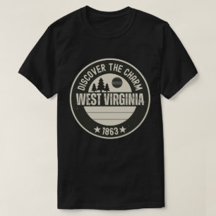 West Virginia Staatskarte - WV Reise  T-Shirt